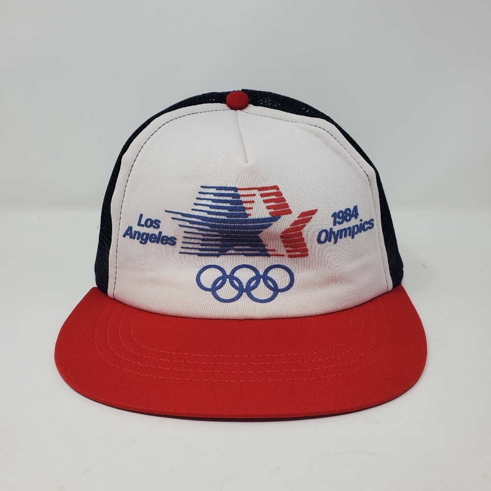 Los Angeles 1984 Olympics Red, White & Blue Trucker Hat